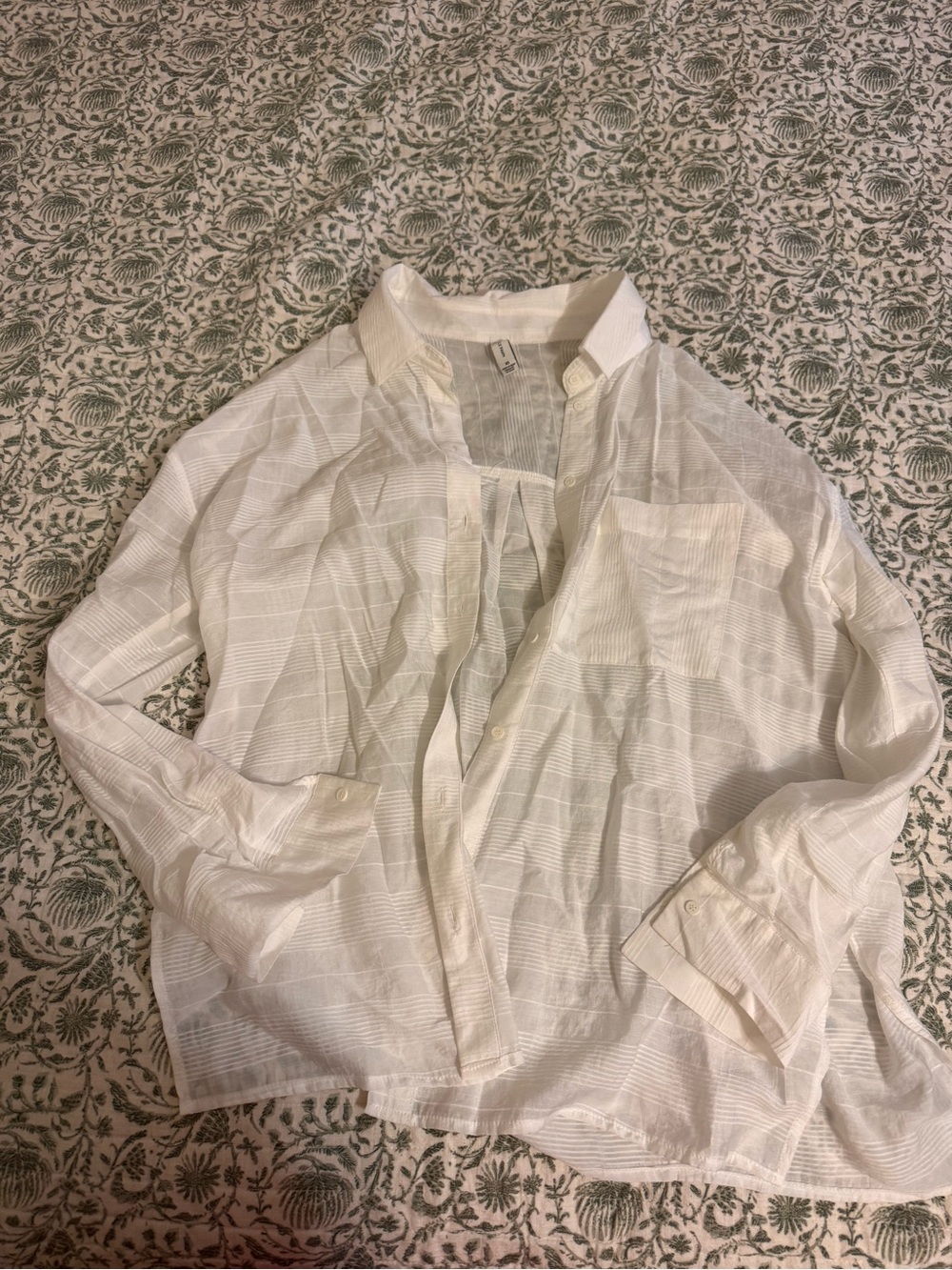 Lightweight White Button-Down Women's Shirt